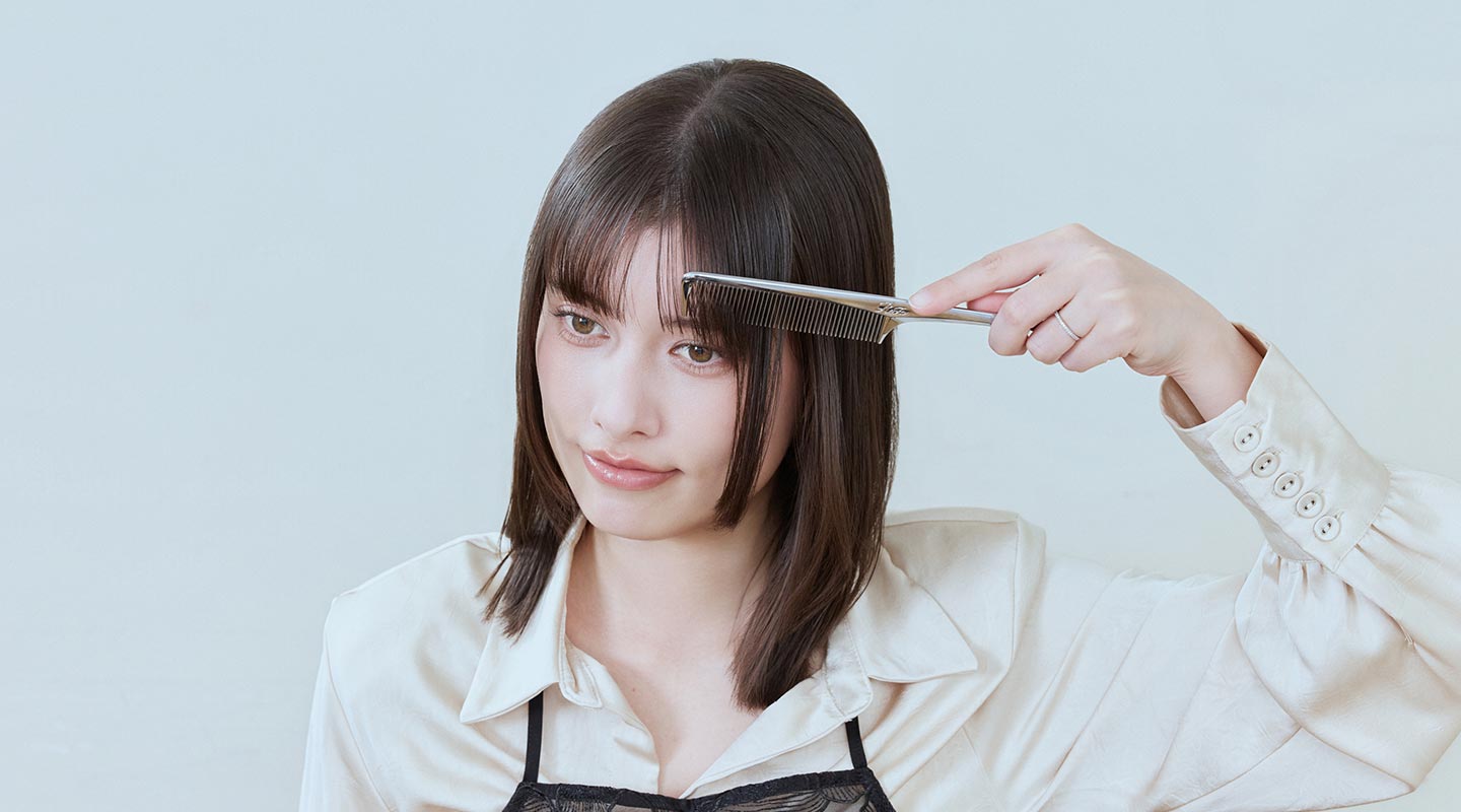 3. シースルーバングで透け感アップ