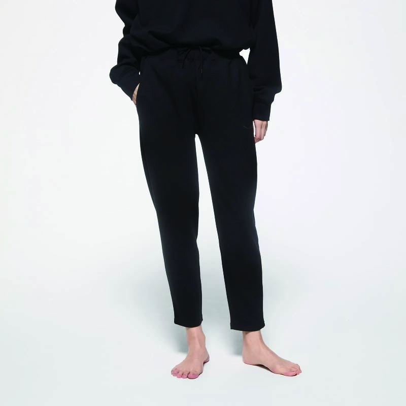 シックスパッド リカバリーウェア オーバーサイズTシャツ ブラック S & シックスパッド リカバリーウェア テーパードパンツ ブラック S セット