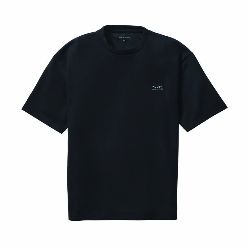 シックスパッド リカバリーウェア オーバーサイズTシャツ ブラック S & シックスパッド リカバリーウェア テーパードパンツ ブラック S セット