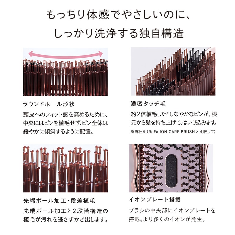 リファビューテックシャンプー & リファビューテックトリートメント & リファイオンケアブラシプレミアム(ローズゴールド)