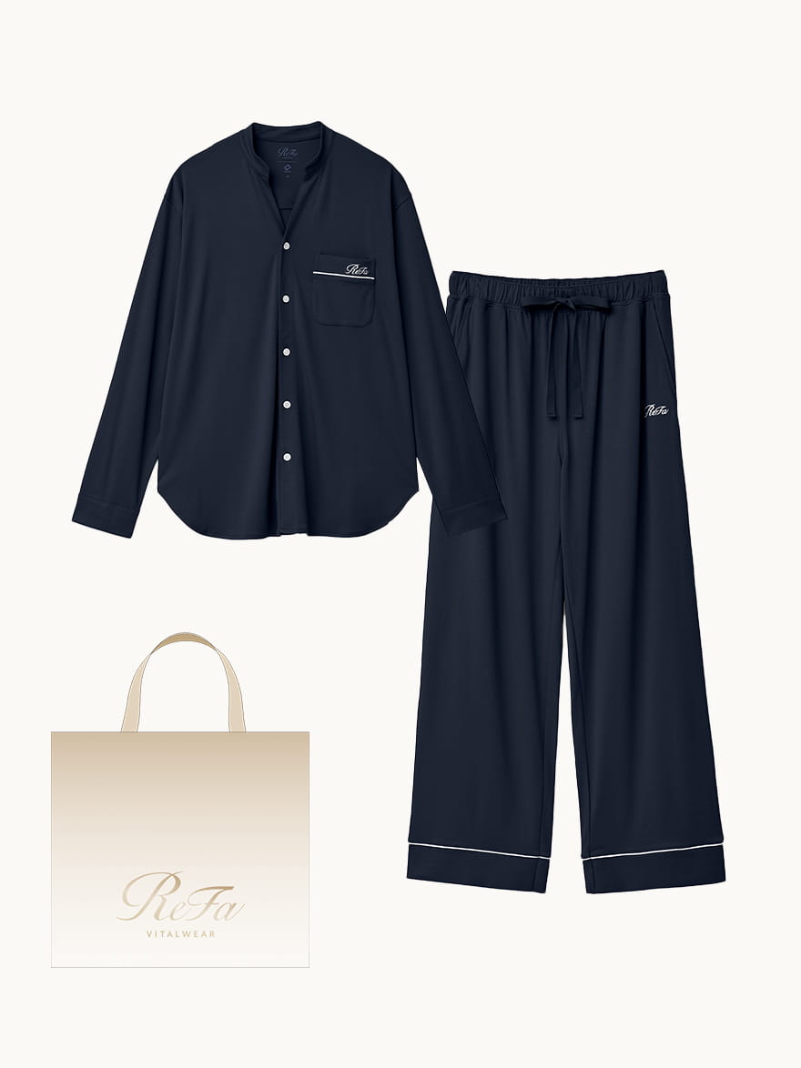 ［ショッパーセット］モイストスムース スタンドカラースリープウェア/MEN
