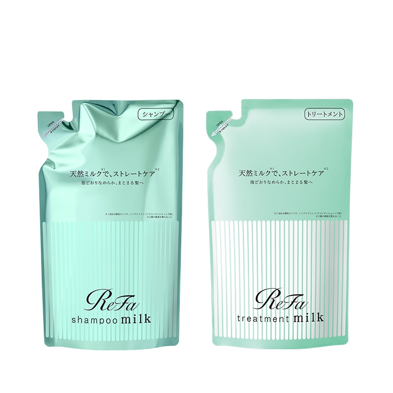 リファミルクプロテインシャンプーストレート 430mL & リファミルクプロテイントリートメントストレート 430g セット