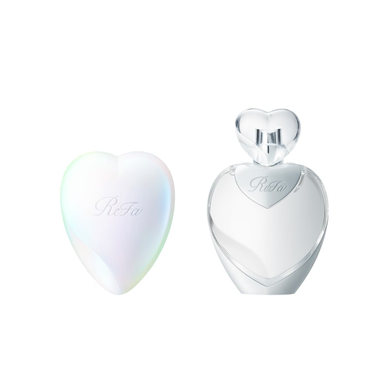 リファハートブラシ（オーロラホワイト） & リファハートヘアフレグランス 30mL ホワイト