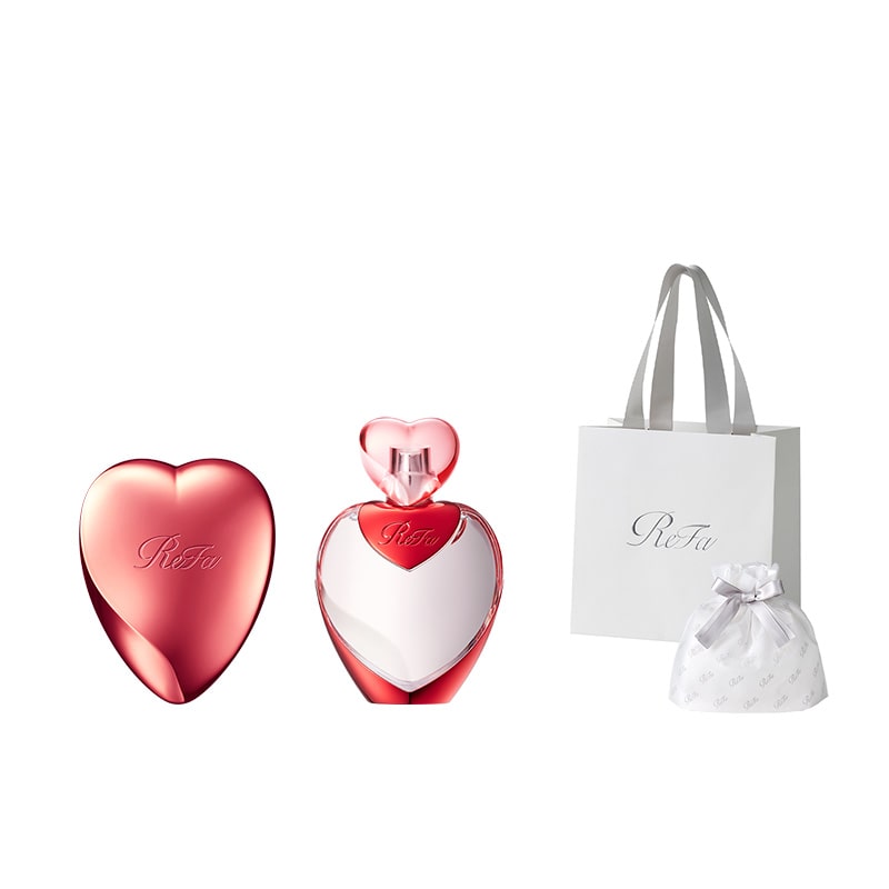 【ReFaギフトラッピングセット】リファハートブラシ（シャインレッド） & リファハートヘアフレグランス 30mL（シャインレッド）