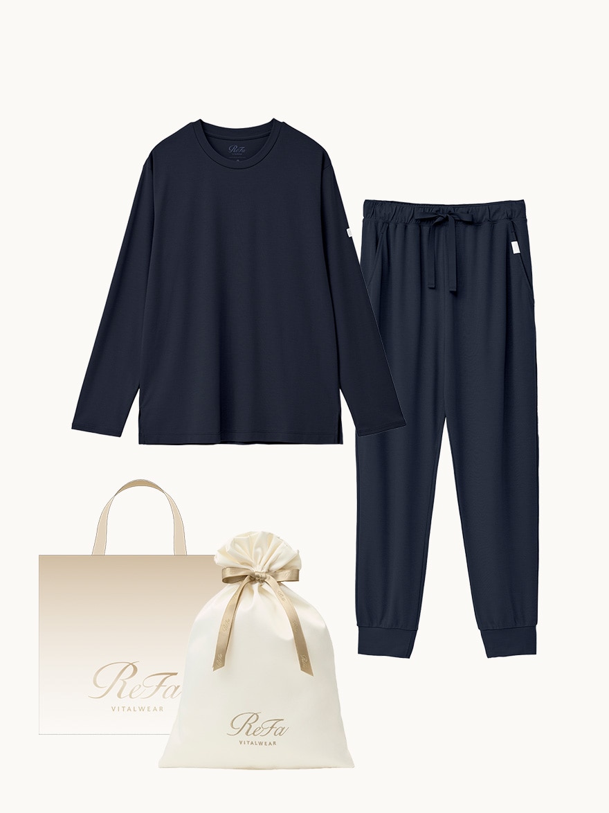 ［ギフトセット］モイストスムース ロングスリーブプルオーバー&モイストスムース ジョガーパンツ/MEN