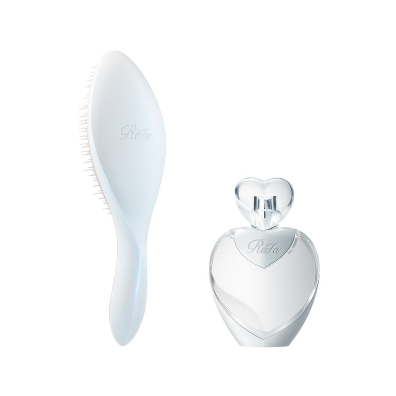 リファエールブラシ(パールホワイト) & リファハートヘアフレグランス 30mL ホワイト