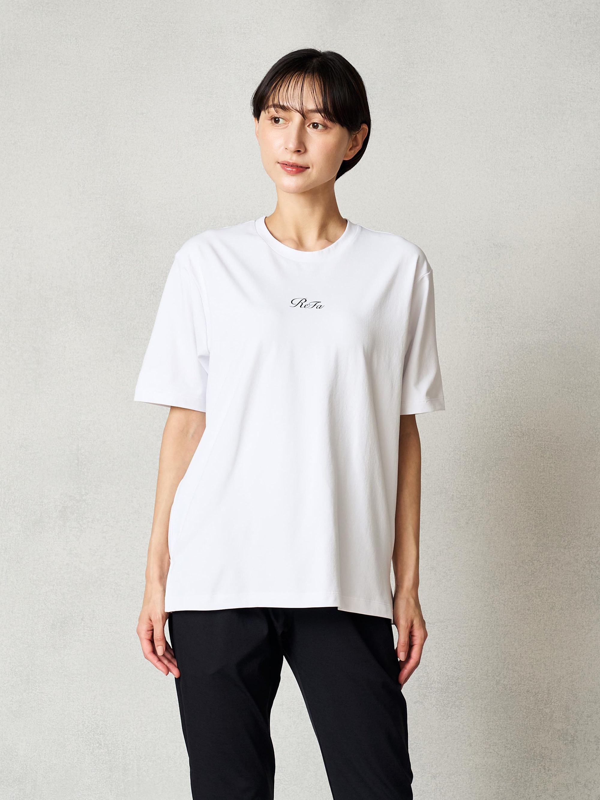 リファ バイタルテック コンフォートジャージー クルーネックTシャツ ホワイト SS