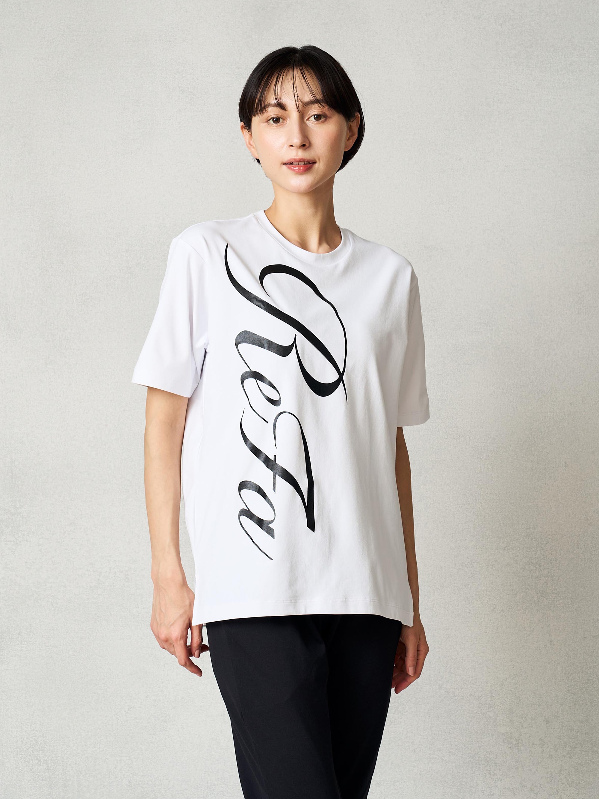 リファ バイタルテック コンフォートジャージー クルーネックTシャツ リファロゴ ホワイト S