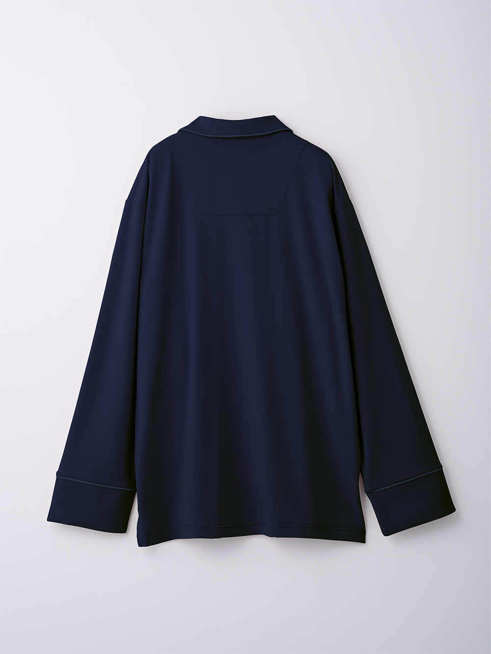 ReD ぐっすりパジャマ ベーシック 前開き長袖&ロングパンツ上下セット ネイビー M ネイビー M