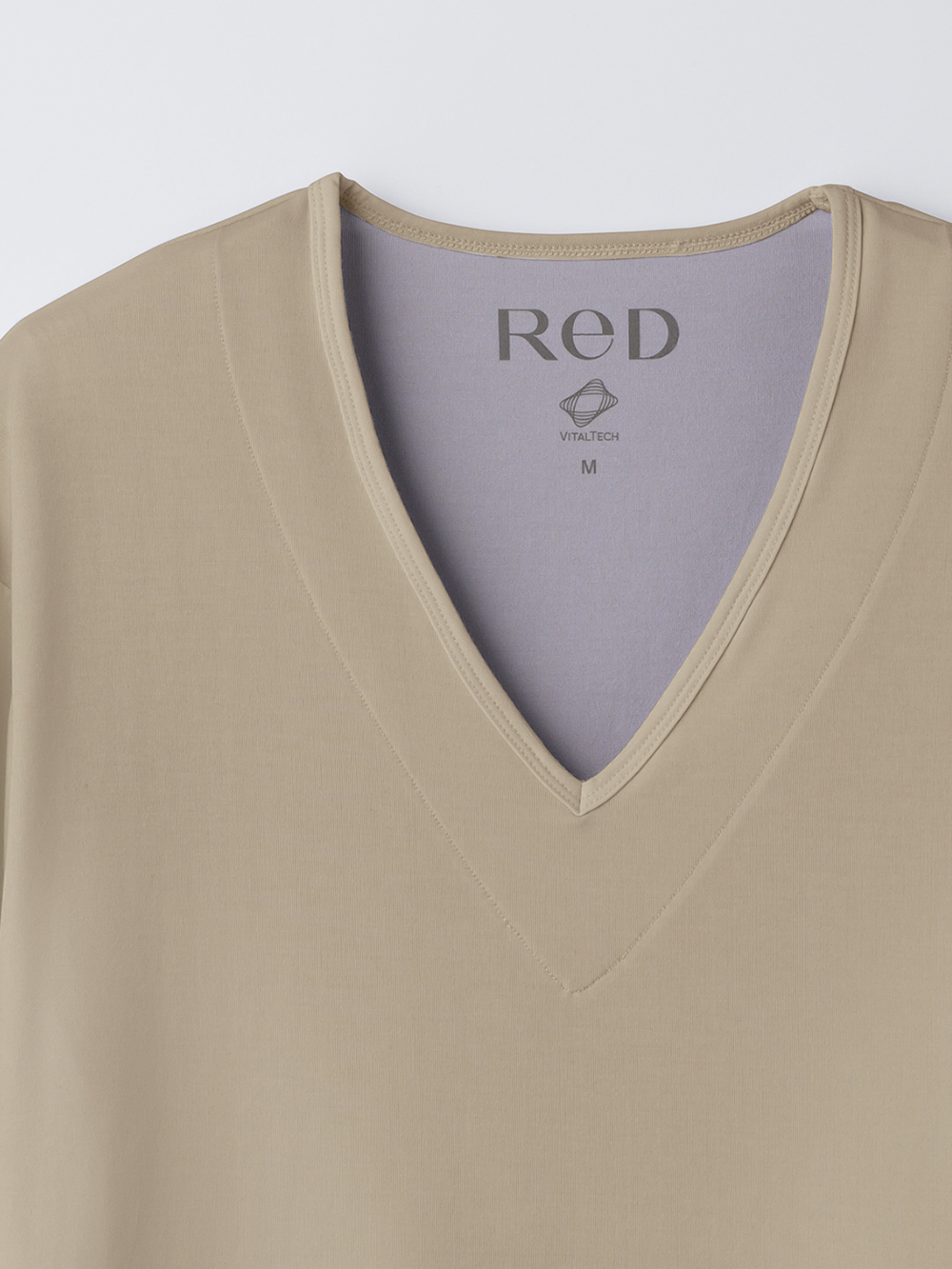 ReD バイタルテック Vネックインナー長袖 肩・腰コリ改善 ベージュ M ベージュ M