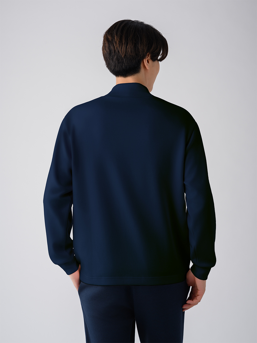 ReD バイタルテック ダンボールニット モックネック長袖 ネイビー M ネイビー M