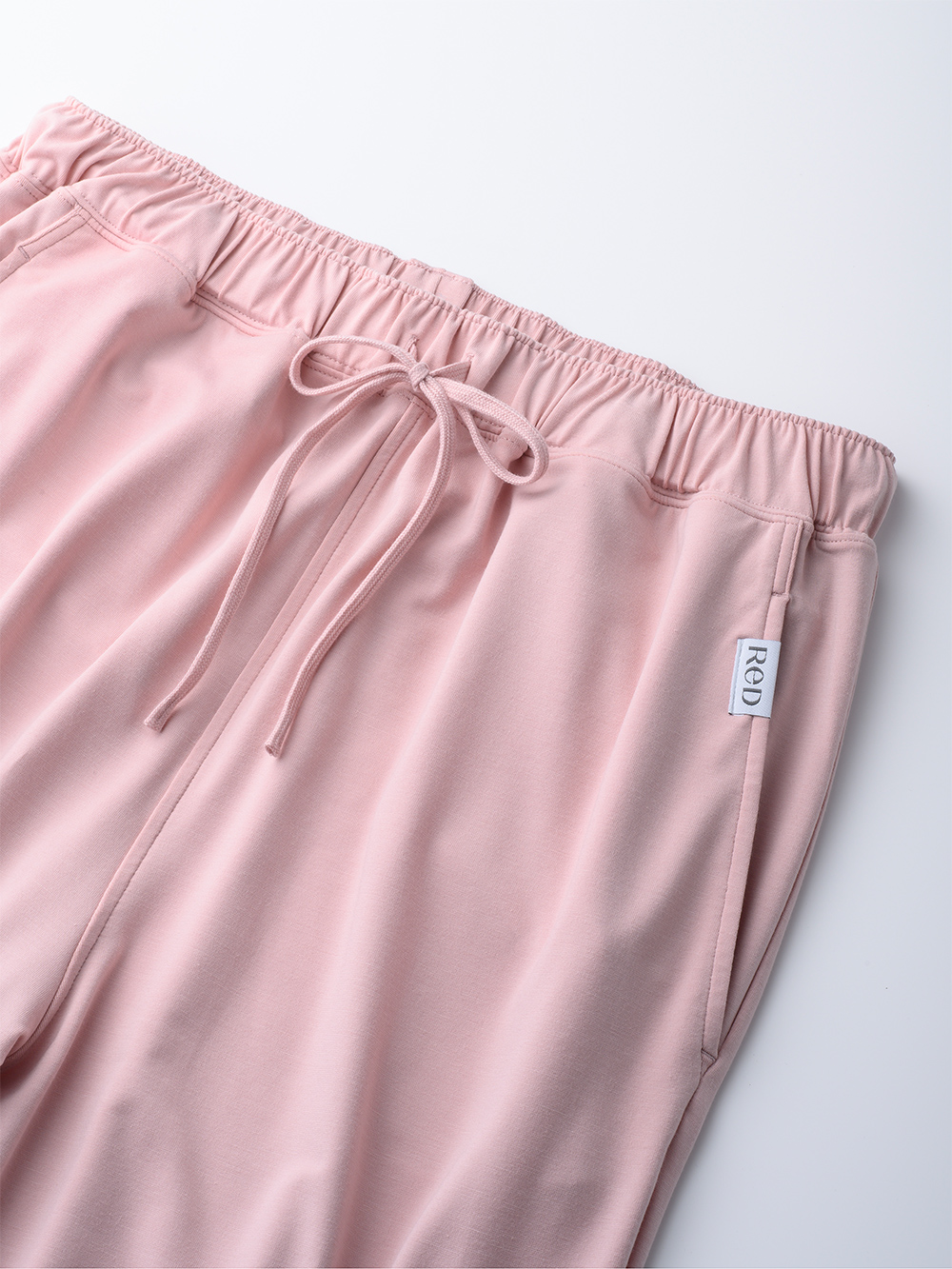 ReD ぐっすりパジャマ ベーシック 前開き半袖&ハーフパンツ上下セット ピンク L ピンク L