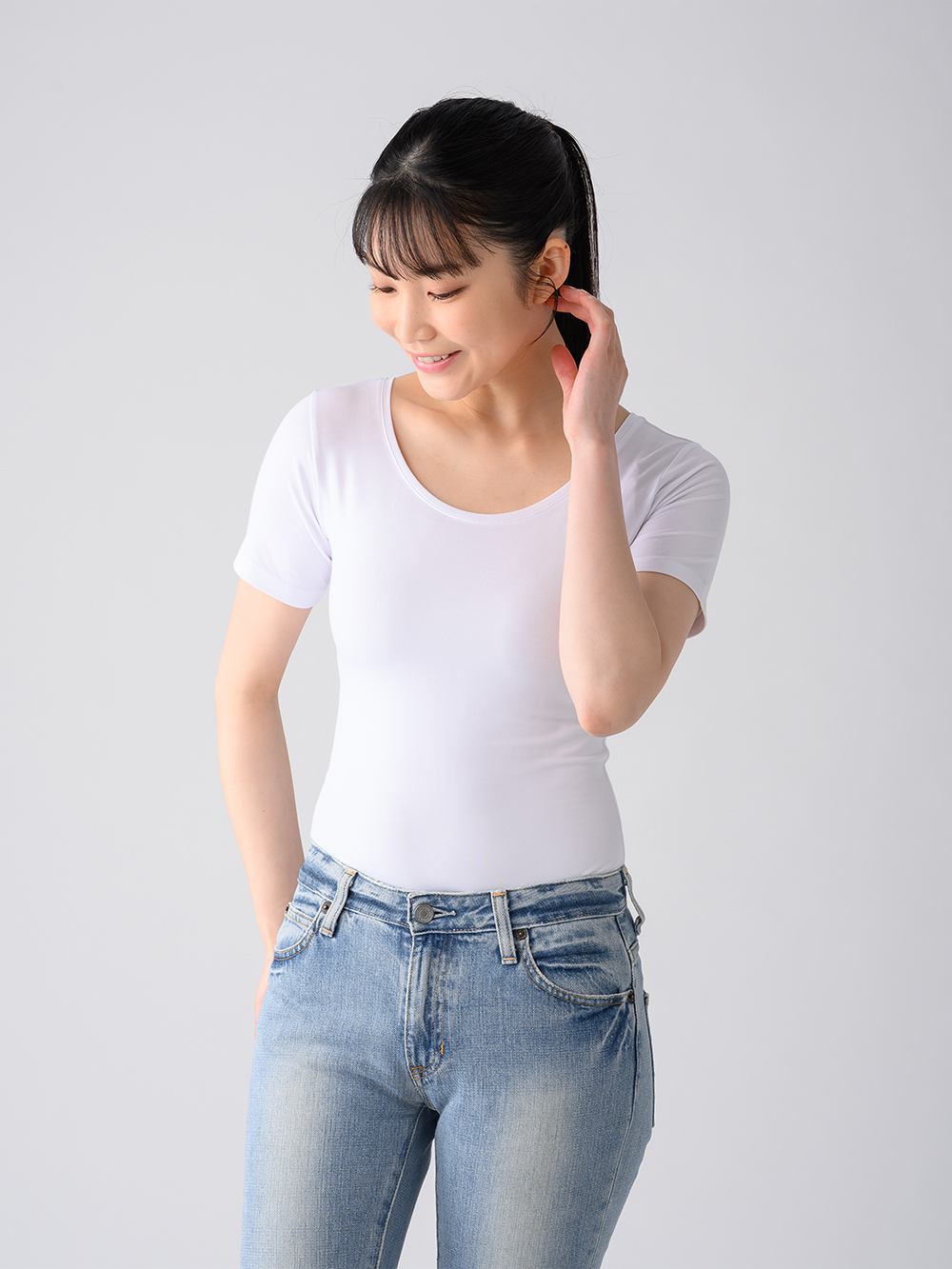 ReD バイタルテック Uネックインナー半袖(COOL) ホワイト L ホワイト L