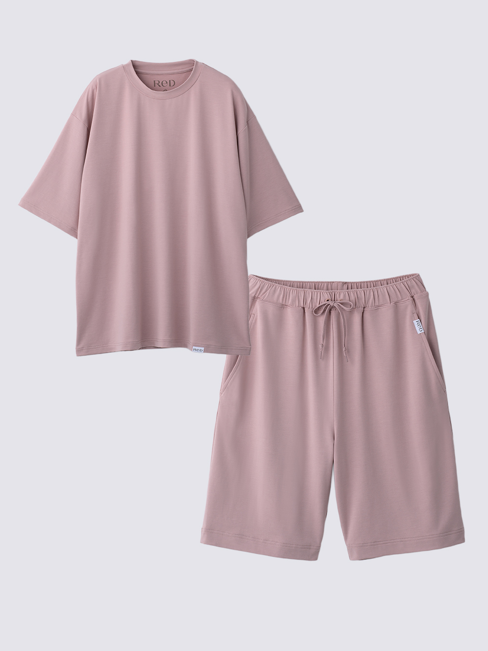 ReD ぐっすりパジャマ ベーシック プルオーバー半袖＆ショートパンツ上下セット ピンク M