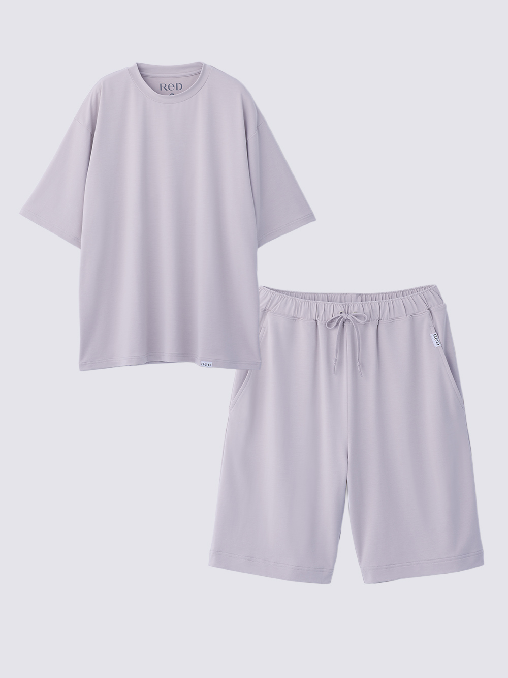 ReD ぐっすりパジャマ ベーシック プルオーバー半袖＆ショートパンツ上下セット ラベンダー M
