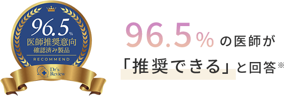 96.5%の医師が「推奨できる」と回答※